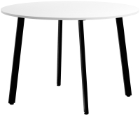 Обеденный стол Millwood Шанхай Л18 D120 (белый/металл черный) - 