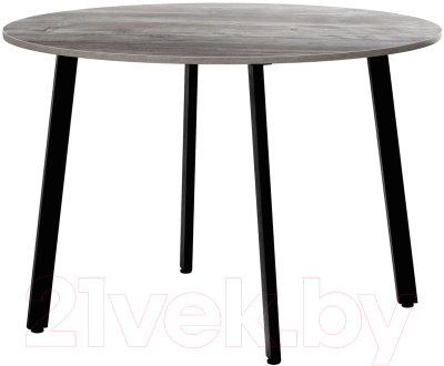 Обеденный стол Millwood Шанхай Л18 D120 (сосна пасадена/металл черный)