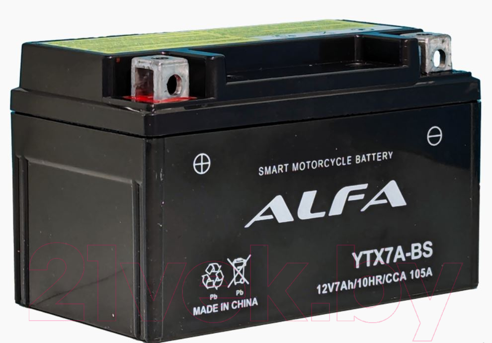 Мотоаккумулятор ALFA battery YTX7A-BS / EB7-3 — фото 4