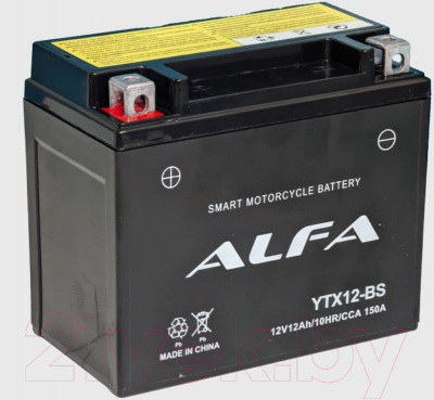Мотоаккумулятор ALFA battery YTX12-BS / EB12E-3-1