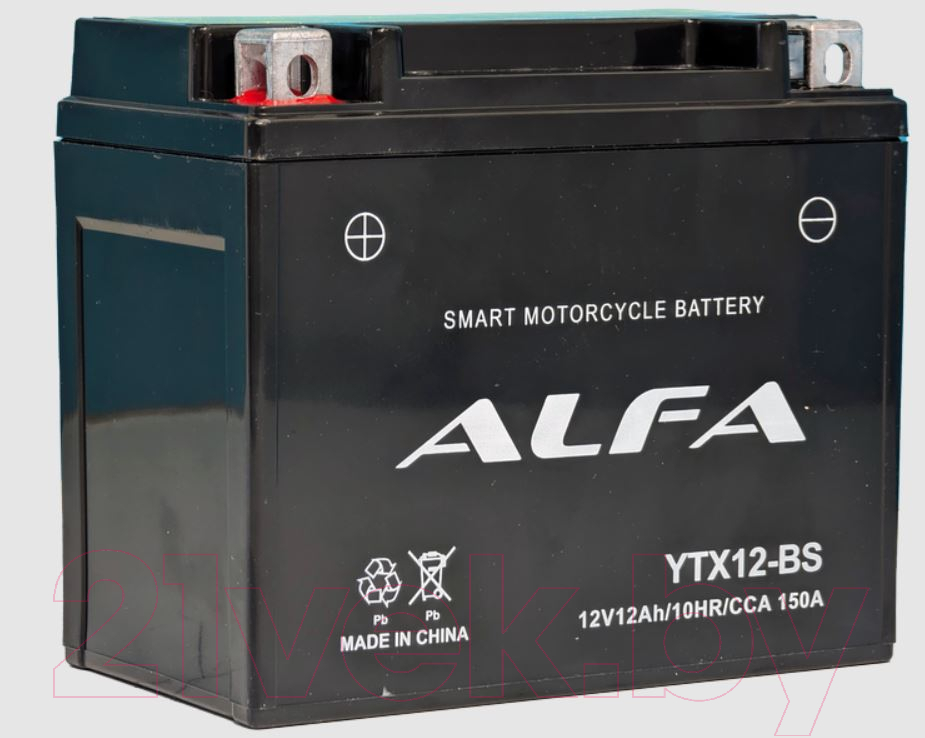 Мотоаккумулятор ALFA battery YTX12-BS / EB12E-3-1 — фото 4