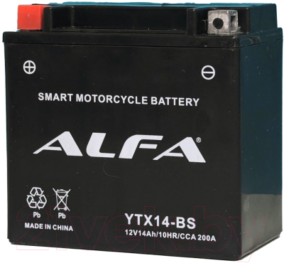 Мотоаккумулятор ALFA battery YTX14-BS / EB14C-4