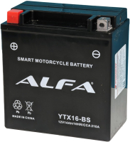 Мотоаккумулятор ALFA battery YTX16-BS / EB16-4 - 