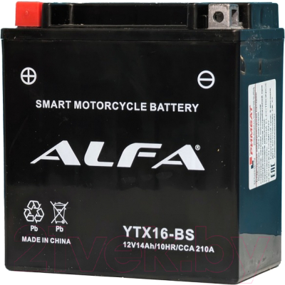 Мотоаккумулятор ALFA battery YTX16-BS / EB16-4