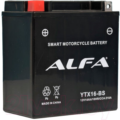 Мотоаккумулятор ALFA battery YTX16-BS / EB16-4