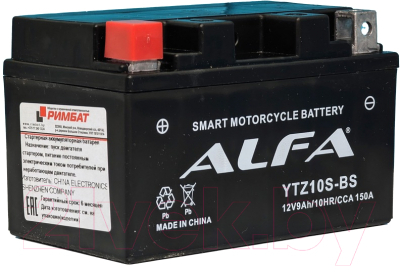 Мотоаккумулятор ALFA battery YTZ10S-BS / EBZ10-4-2