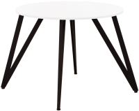 Обеденный стол Millwood Женева 2 Л18 D90 (белый/металл черный) - 