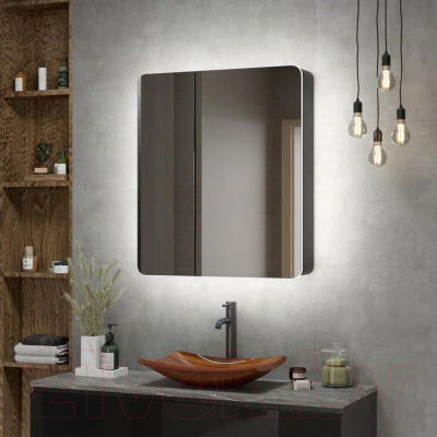 Шкаф с зеркалом для ванной Континент Eltoro Led 76x85