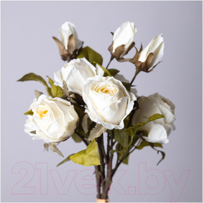 Искусственный букет Lefard Розы / 535-374 (белый)