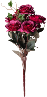 Искусственный букет Lefard Розы / 535-390 (винный) - 