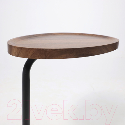 Приставной столик AksHome Bat 45x30x60 (дуб мореный/черный)