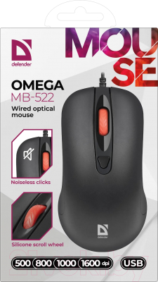 Мышь Defender Omega MB-522 / 52522 (черный)