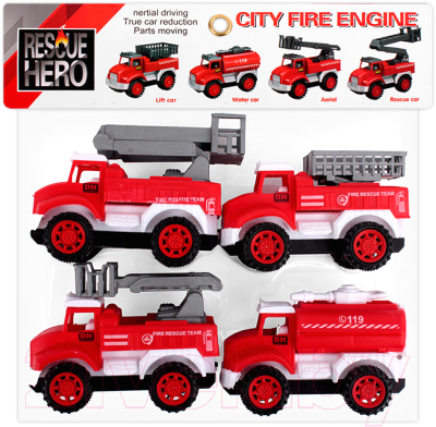 Набор игрушечной техники Darvish City Fire Engine / SR-T-3856-1