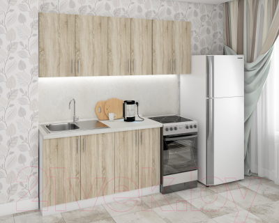 Шкаф-стол кухонный Doma Орса 600x600x850 (белый/дуб сонома)