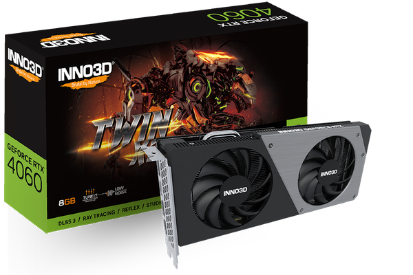Видеокарта Inno3D GeForce RTX 4060 Twin X2 8GB (N40602-08D6-173051N)