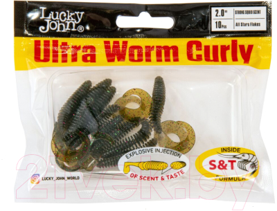 Изображение товара Мягкая приманка Lucky John Ultraworm Curly 2.0in / 140198-PA03 (10шт)