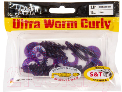Изображение товара Мягкая приманка Lucky John Ultraworm Curly 2.0in / 140198-S63 (10шт)