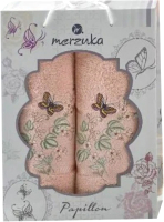Набор полотенец Merzuka Papillon / 10169 (2шт, в коробке, оранжевый) - 