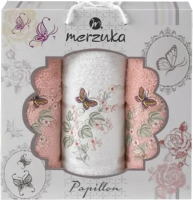 Набор полотенец Merzuka Papillon / 10170 (3шт, в коробке, персиковый) - 