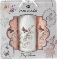 Набор полотенец Merzuka Papillon / 10170 (3шт, в коробке, оранжевый) - 