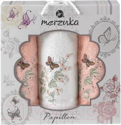 Набор полотенец Merzuka Papillon / 10170 (3шт, в коробке, оранжевый)