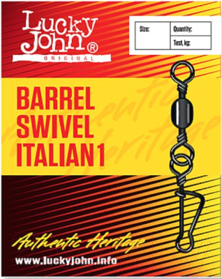 Набор вертлюгов рыболовных Lucky John Barrel Swivel Italian / 5051-003 (10шт)