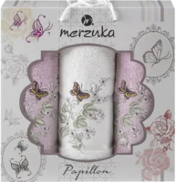 Набор полотенец Merzuka Papillon / 10170 (3шт, в коробке, сиреневый) - 