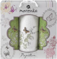 Набор полотенец Merzuka Papillon / 10170 (3шт, в коробке, зеленый) - 