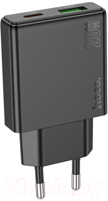 Адаптер питания сетевой Hoco N38 (черный)