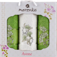 Набор полотенец Merzuka Avone / 10539 (3шт, в коробке, зеленый) - 