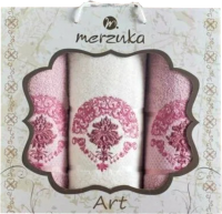 Набор полотенец Merzuka Art / 10674 (3шт, в коробке, светло-розовый) - 
