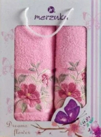 Набор полотенец Merzuka Dreams Flower / 10678 (2шт, в коробке, розовый) - 