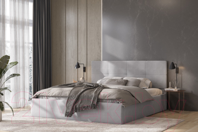 Двуспальная кровать Mio Tesoro Империал 160x200 (№4/велюр серый)
