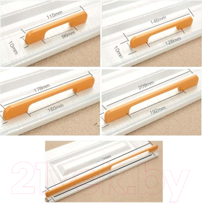 Ручка для мебели Mio Tesoro 2049-128 / HC3188W (серебристый)