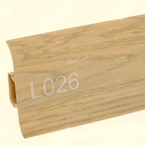 Плинтус LinePlast ПВХ 58мм L026 (2.2м, дуб мокко)