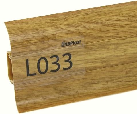 Плинтус LinePlast ПВХ 58мм L033 (2.2м, дуб анданте)