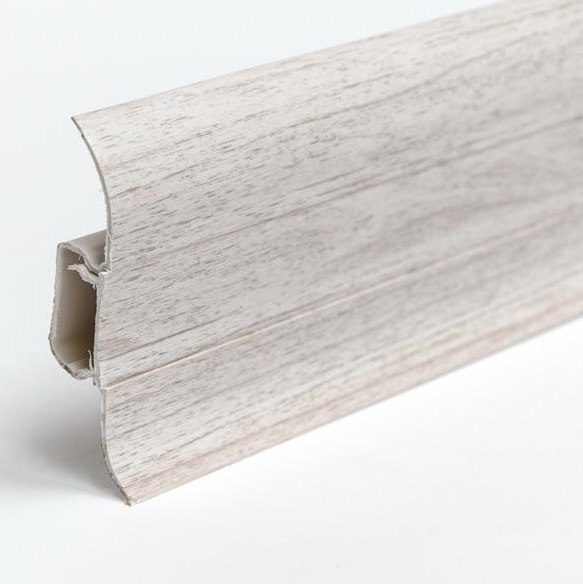 Плинтус LinePlast ПВХ 58мм L046 (2.2м, ясень светлый)