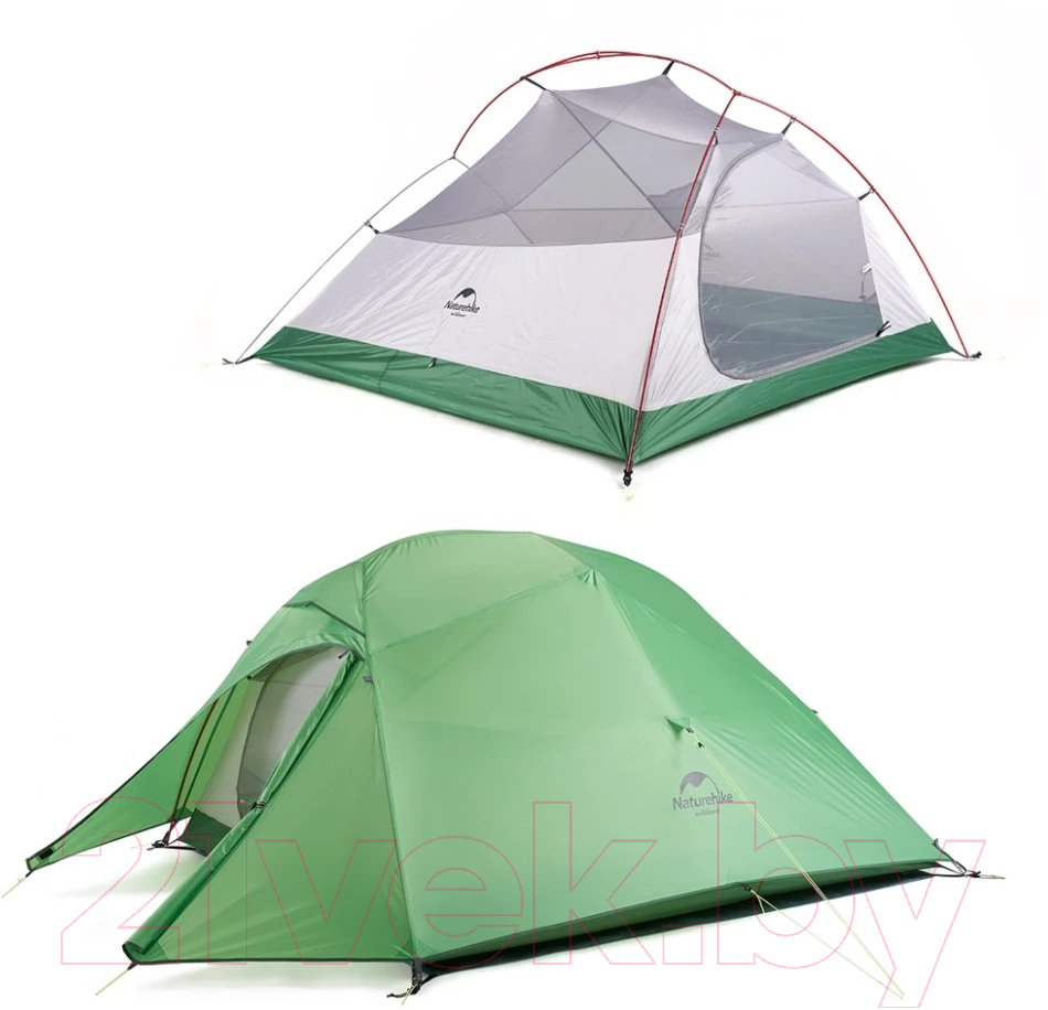 Палатка Naturehike Сloud Up NH18T030-T 20D / 6927595765685 (зеленый) — фото 2
