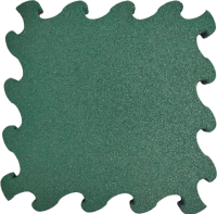 Резиновая плитка Rubtex Puzzle 500x500x20 (зеленый) - 