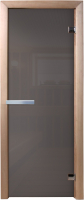 Стеклянная дверь для бани/сауны Doorwood 190х70 (графит, коробка хвоя) - 