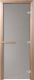 Стеклянная дверь для бани/сауны Doorwood Теплое утро 190х80 (сатин, коробка листва) - 