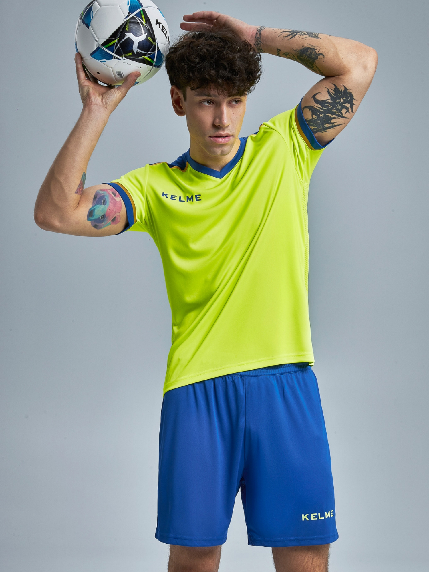 Футбольная форма Kelme Football Suit / 8351ZB1158-918 (L, салатовый) — фото 5