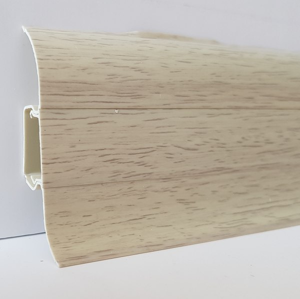 Плинтус LinePlast ПВХ 58мм L065 (2.2м, клен светлый)