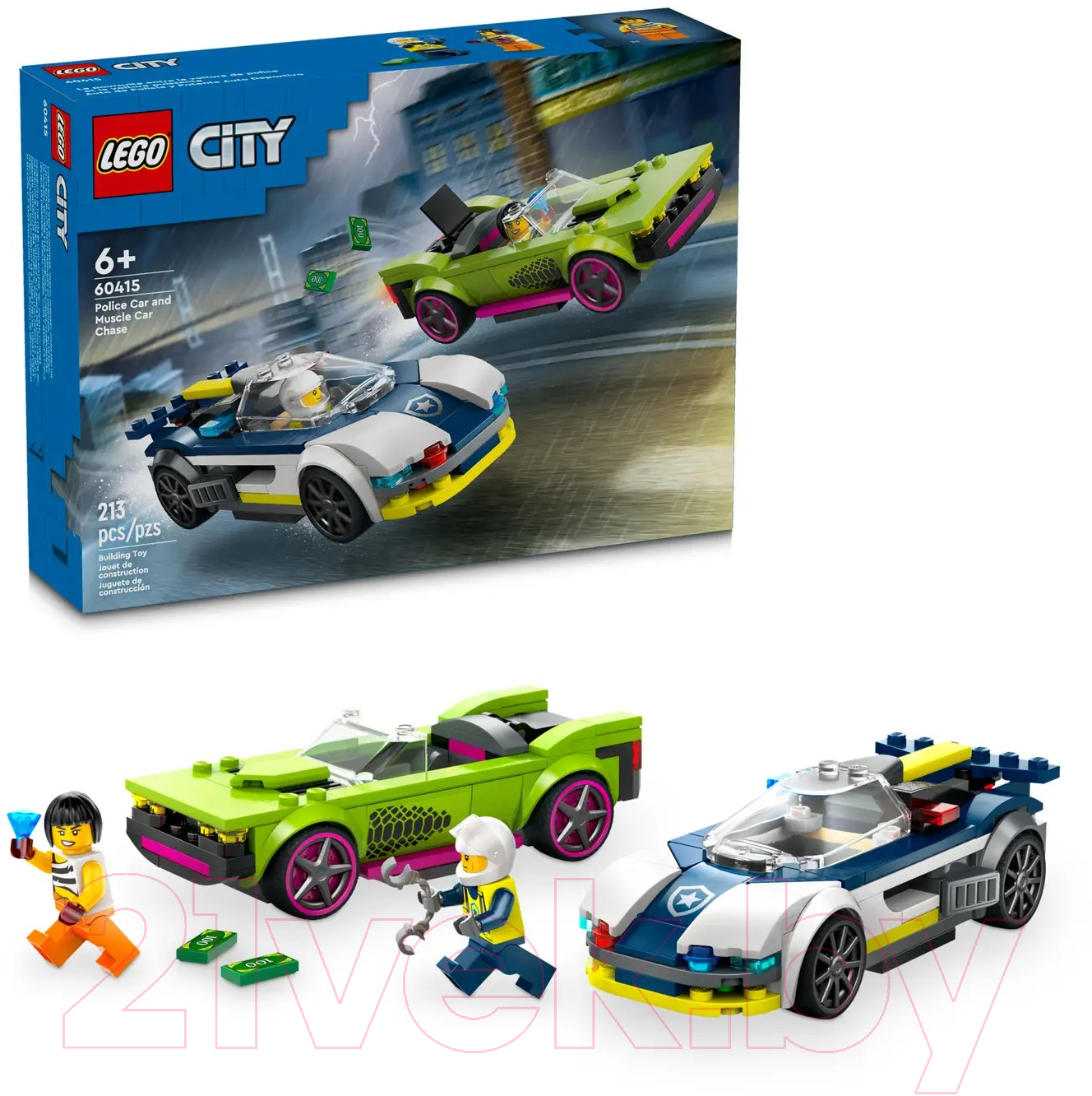 Конструктор Lego City Police Car and Muscle Car Chase 60415