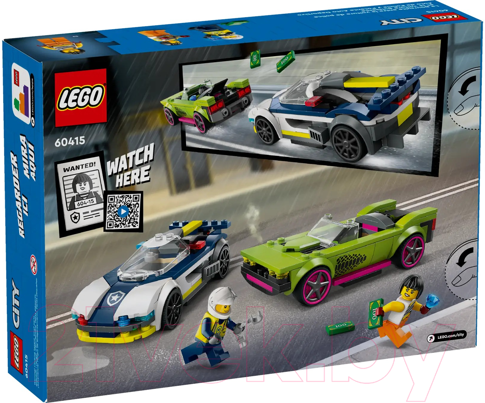 Конструктор Lego City Police Car and Muscle Car Chase 60415