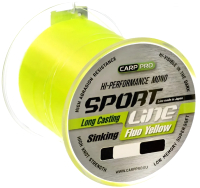 Леска монофильная Carp Pro Sport Line Fluo Yellow 1000M / CP2110-0185 (0.185мм) - 