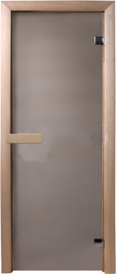 Стеклянная дверь для бани/сауны Doorwood 190х70 (сатин, коробка хвоя)