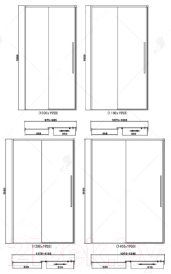 Душевая дверь RGW SV-12 / 32321214-11 (140x195, хром/прозрачное стекло)