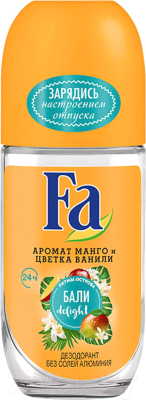 

Дезодорант шариковый Fa, Ритмы острова Бали. Аромат манго и цветка ванили