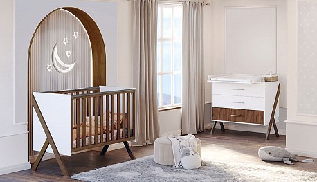 Детская кроватка Polini Kids Porto 1300 / 0002571.165 (белый/дуб крафт)